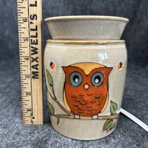 Scentsy Whoot Owl Warmer Ceramic Wax Melter Home Decor Collectible 26973 RETIRED